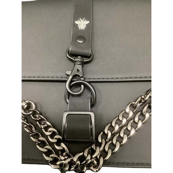 Christian Dior Bee Logo Beauty Pouch With Chain Strap Black - Picture 3 of 8